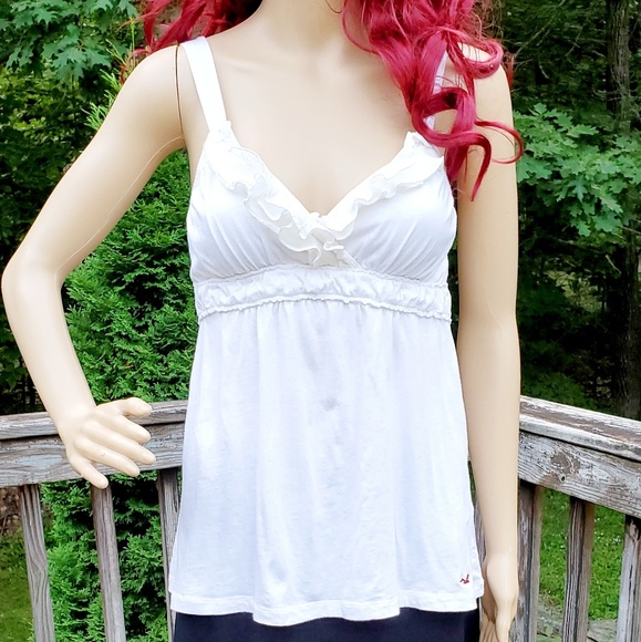 Hollister Tops - White Baby Doll V-neck Hollister Top